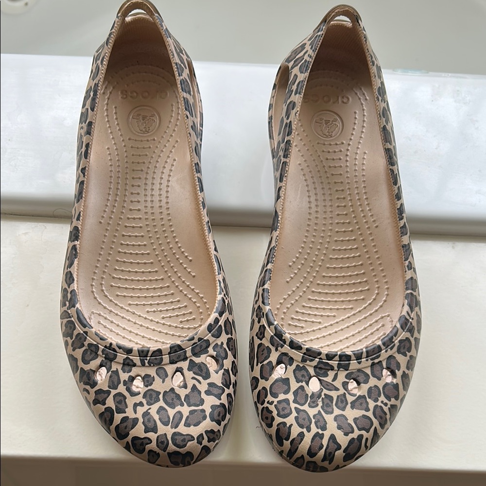 Crocs Women's Leopard Print Flats